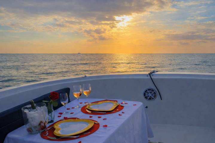 Dîner romantique coucher de soleil Les Trois-Îlets